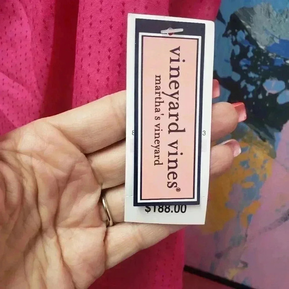 New with Tags Vineyard Vines Dobby Pink Dress Sz 6 - Picture 5 of 5